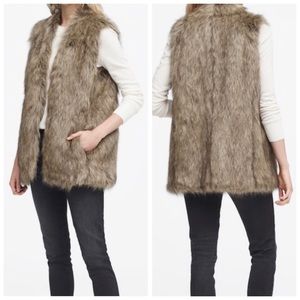 Banana Republic Faux Fur Vest